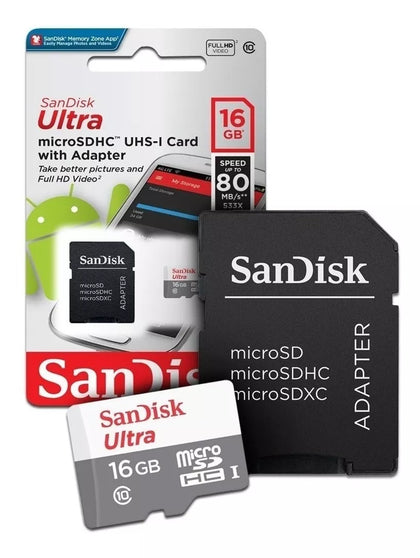 Micro SD SANDISK ULTRA 16GB SDSQUNS-016G-GN3MA