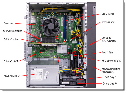 Servidor LENOVO ThinkSystem ST45 V3 AMD EPYC 4124P 16GB 2TB 7DH4A00FLA