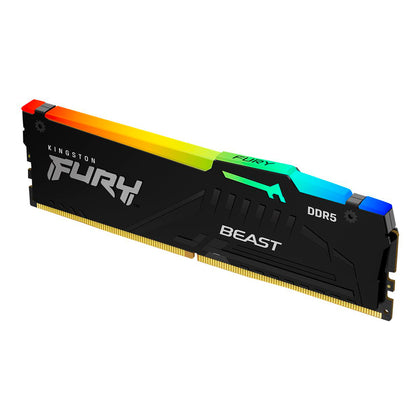 Memoria RAM Kingston 16GB DDR5 6400Mhz Fury Beast RGB para PC 1