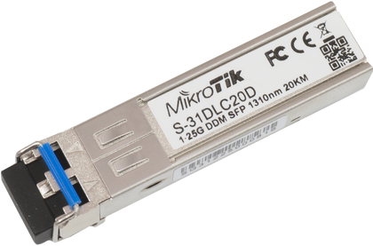 Módulo de Transceptor MIKROTIK SFP SM 1.25G 20KM S-31DLC20D