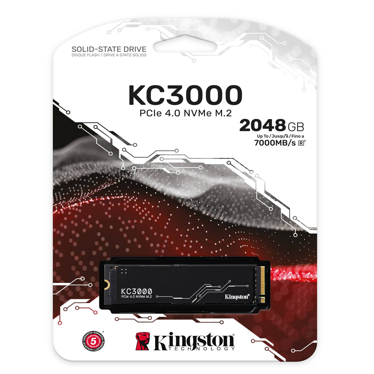 Disco Solido SSD KINGSTON 2tb NVMe SKC3000D/2048G