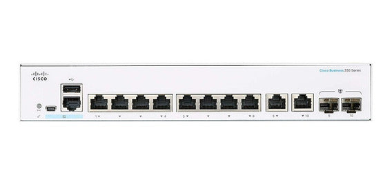 Switch Administrable 8 Puertos GE Full PoE 2x1G Combo CBS350-8FP-2G-AR