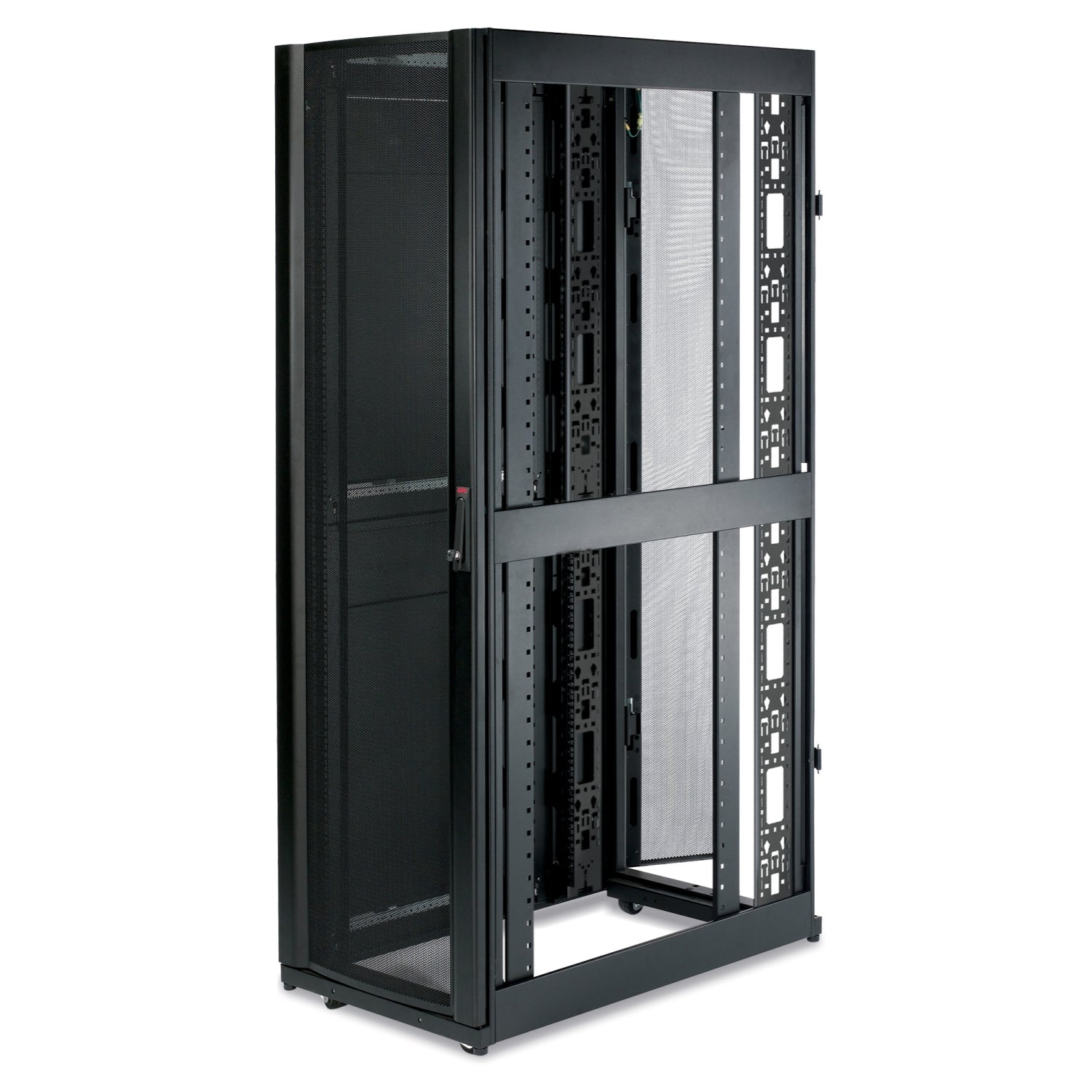 Envolvente para rack de servidor NetShelter SX 42U de APC, 600 mm x 1070 mm, con laterales negros.