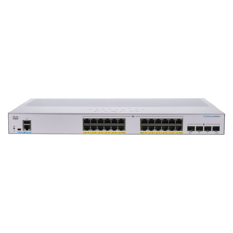 Smart Switch Cisco CBS250-24FP-4G-NA 24 Puertos Full PoE 4x1G Administrable Via Web