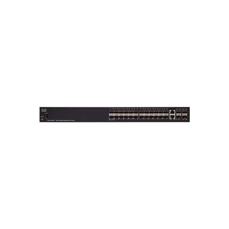 Switch Cisco Administrable 28 Puertos Gigabit SFP SG350-28SFP-K9-AR