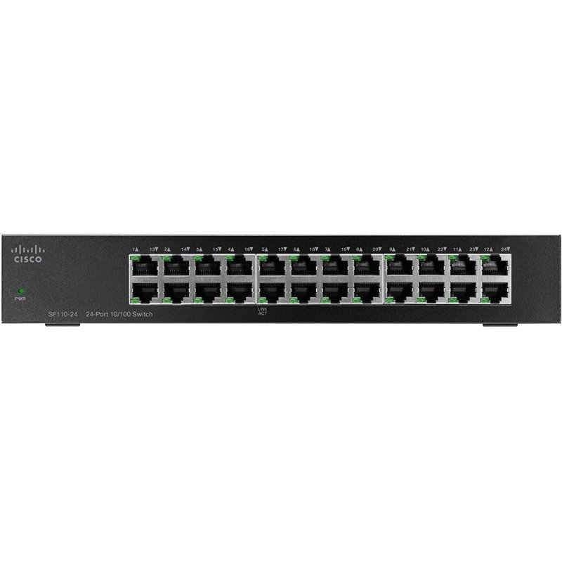 Switch Cisco SF110-24-NA 24 puertos 10-100 PoE no administrable 